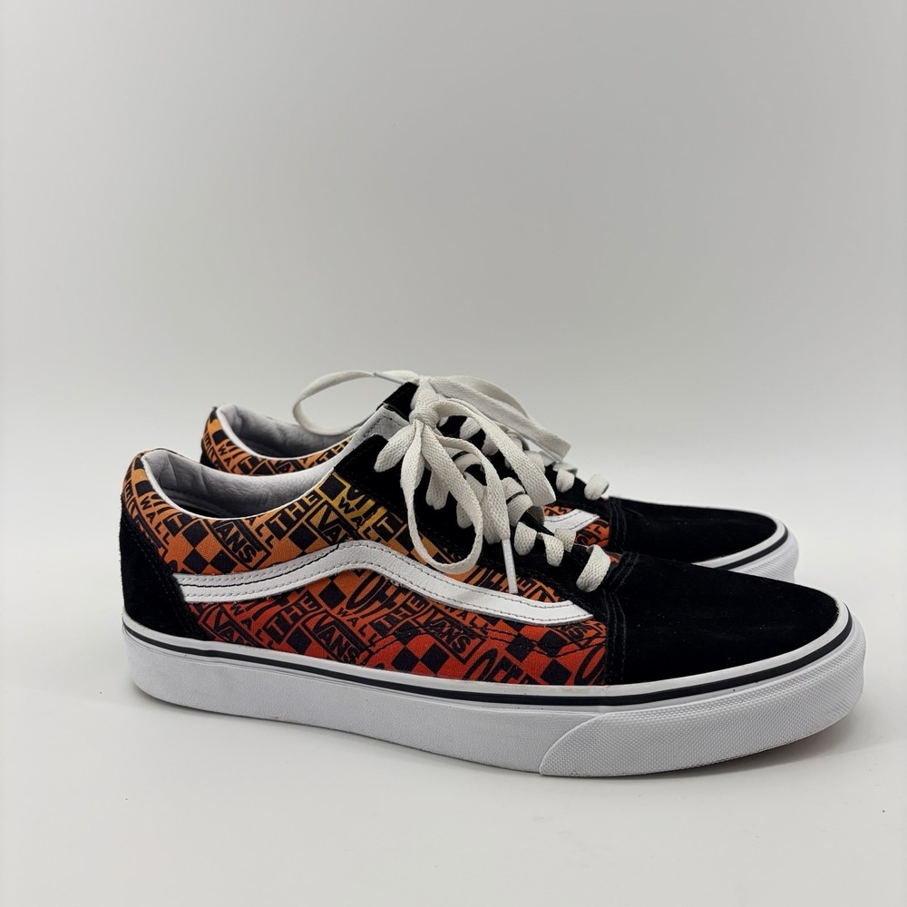 VANS Old Skool Flame Sneakers Suede Canvas Low Tops Size US 10.5 Men
